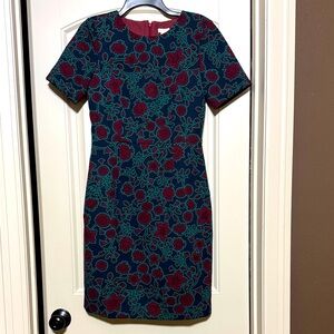 J. Crew Gorgeous Fitted Floral Patterned Dress